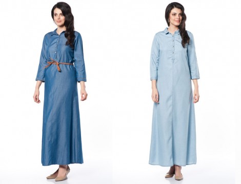 Tesettür Kot Tunik ve Elbise Modelleri