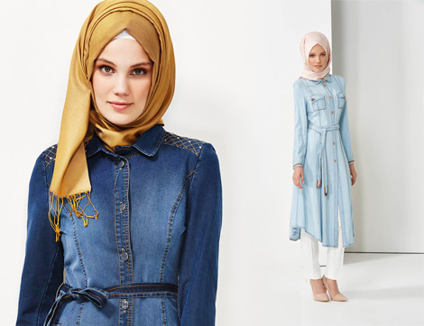 Tuğba Venn Pardesülerinde Denim Şıklığı