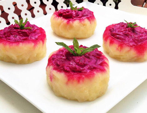 Patates Çanağında Yoğurtlu Pancar Salatası