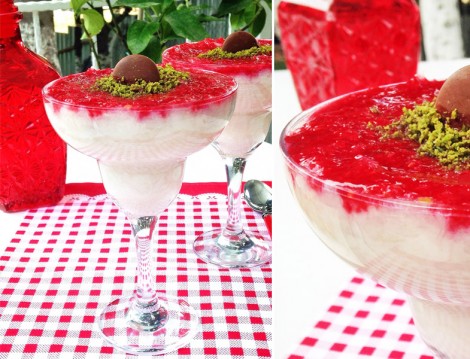Kupta Muhallebili Frambuazlı Güllaç Tarifi
