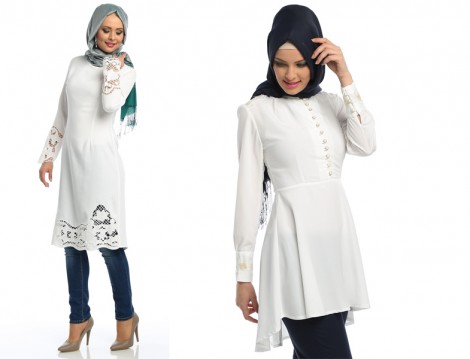 Beyaz Tunik Modeleri