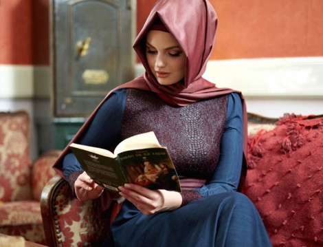 Alvina 2014-2015 Sonbahar Kış Tesettür Elbise Modeli