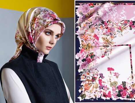 Floral Desen Eşarp Modelleri