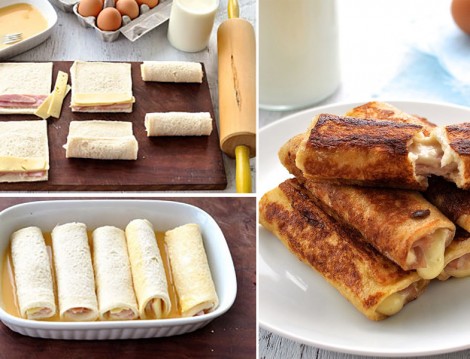 Peynirli Tost Ekmek Ruloları