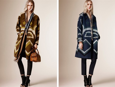Burberry 2015 Pre-Fall etnik Desenli Kaban Modelleri