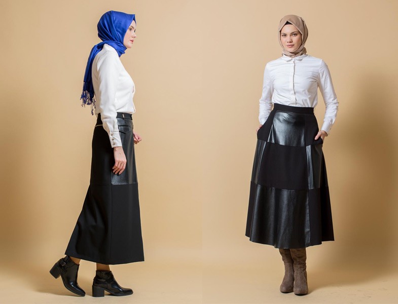 Deri Uzun Etek Modeli