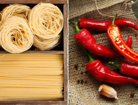 Kırmızı Biber ve Spagetti