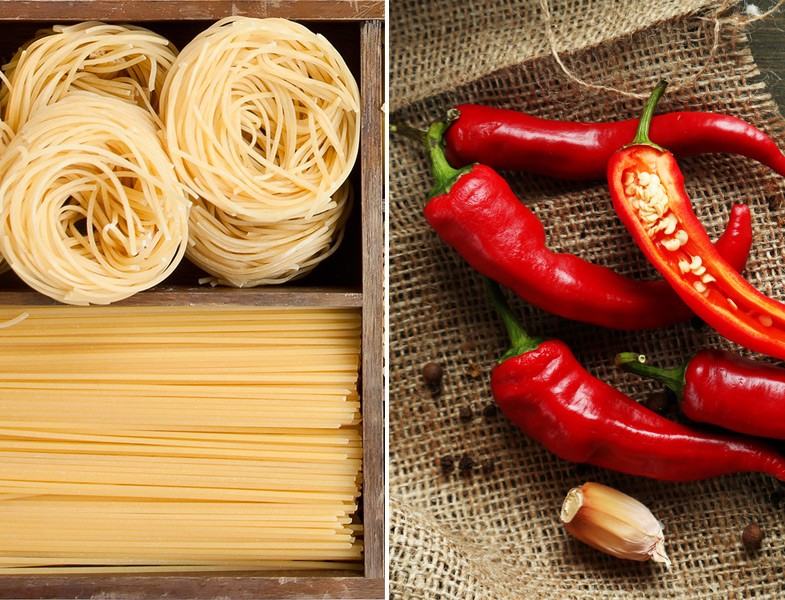 Kırmızı Biber ve Spagetti