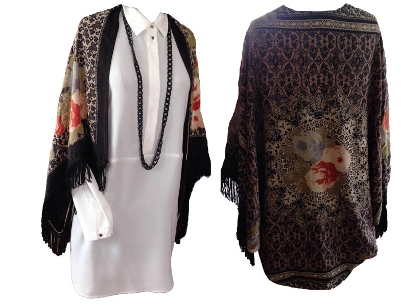 Vintage Kısa Kimono Modeli