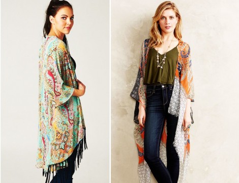 Kimono Modelleriyle Bahar Kombini