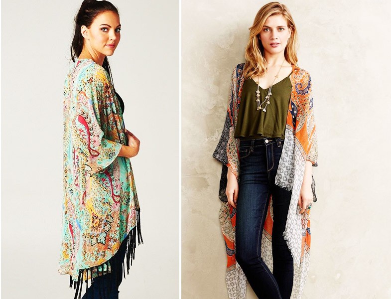 Kimono Modelleriyle Bahar Kombini