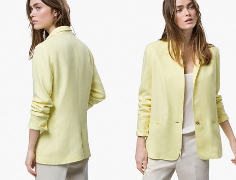 Massimo Dutti 2015 Sarı Ceket Modeli