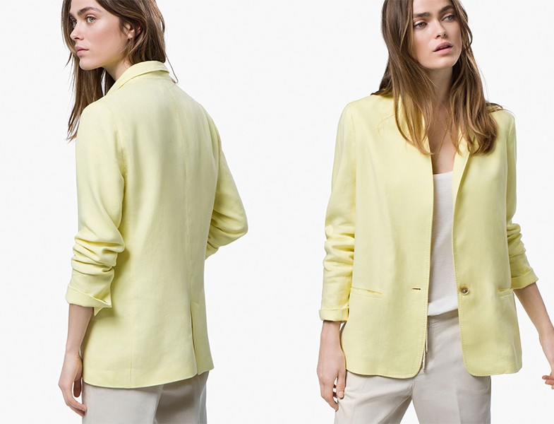Massimo Dutti 2015 Sarı Ceket Modeli