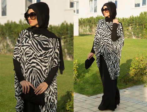 Zebra Desenli Elbise Modelleri