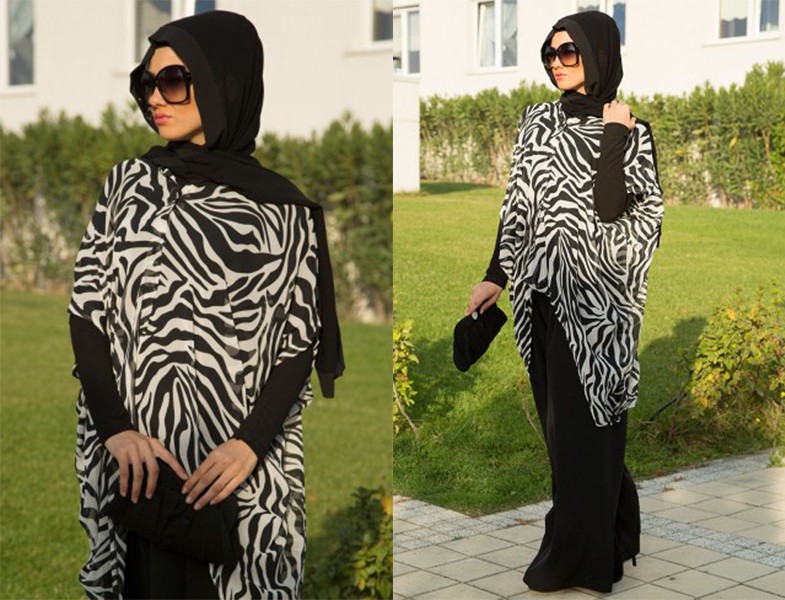 Zebra Desenli Elbise Modelleri