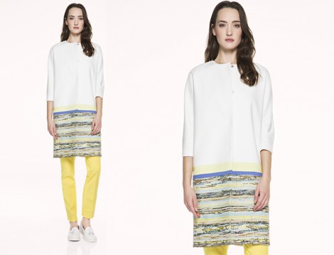 İpekyol 2015 Sarı Detaylı Kap Modeli
