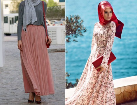 Pembe Elbise ve Etek Kombinleri
