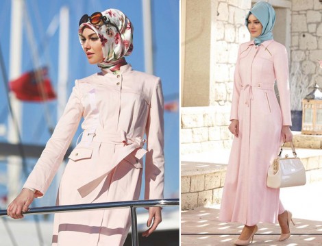 Pembe Pardösü Modelleri