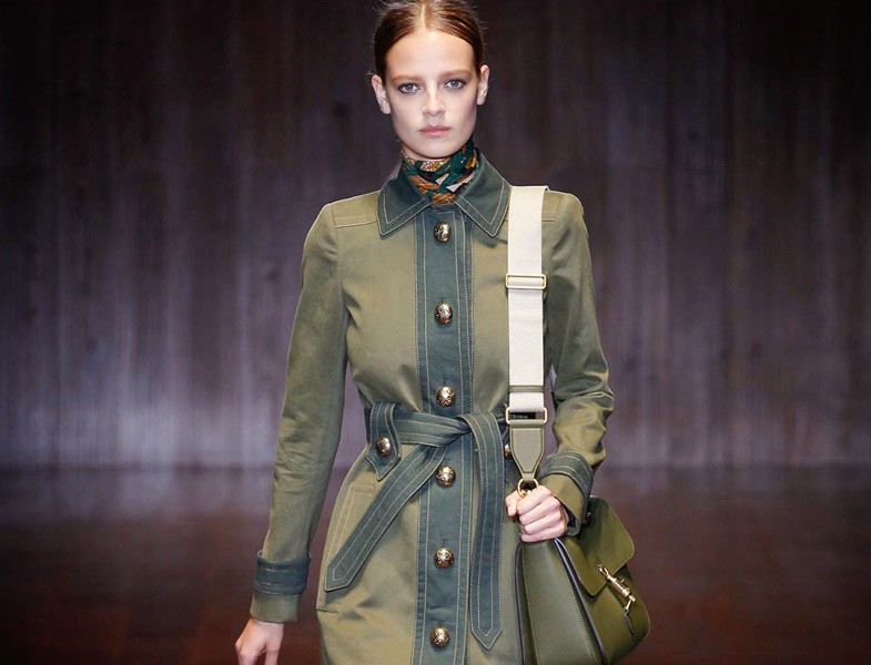 Gucci Militer Yeşili Kap Modeli