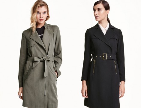 H&M 2015-16 Sonbahar Kış Trençkot Modelleri