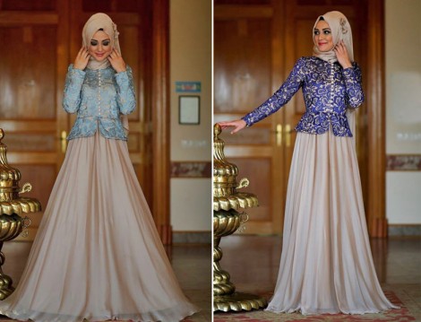 Minel Aşk 2015 2016 Sonbahar Kış Tesettür Abiye Koleksiyonu