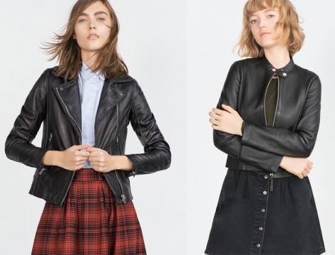Zara 2015-16 Deri Ceket Modelleri