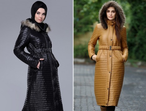 MoodBasic Uzun Şişme Mont Modeli