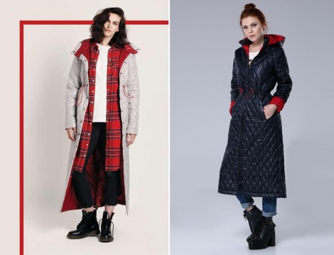 Touche Uzun Şişme Mont Modeli