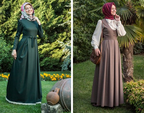 Kübra Biriktir Tesettür Elbise Modelleri