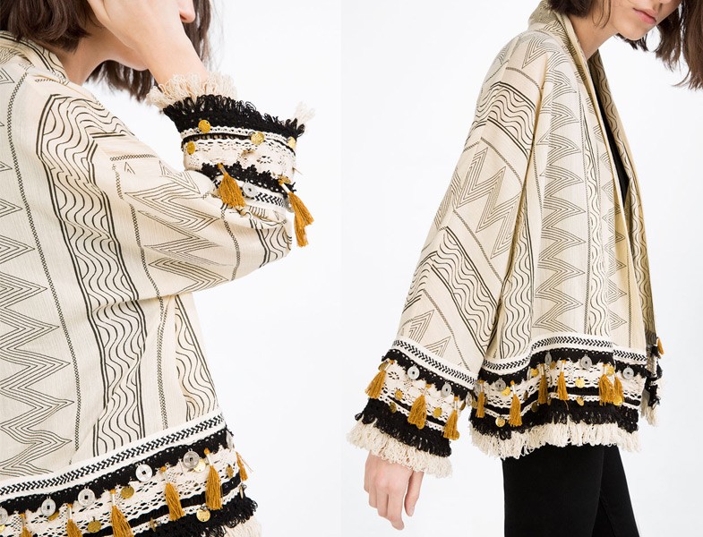Zara Püsküllü Kimono