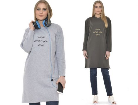 Şüşütown Mesaj Baskılı Tunik Modelleri