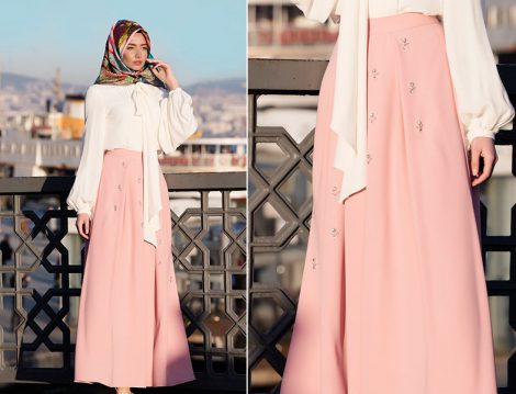 Tekbir Giyim 2016 İlkbahar Yaz Esra Tekbir Etek Modeli