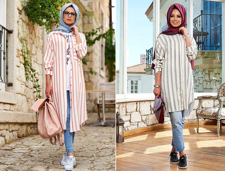 Mevra Çizgili Tunik Modelleri