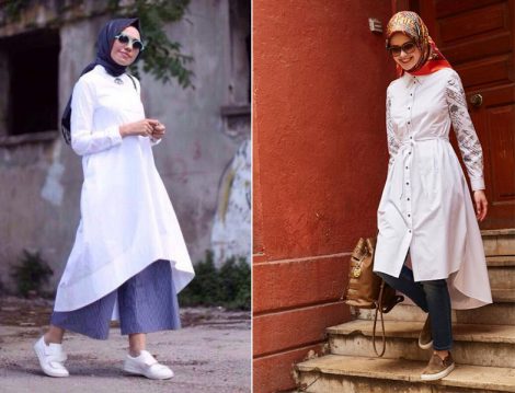 2016 Yaz Beyaz Tunik Kap Gömlek Modelleri