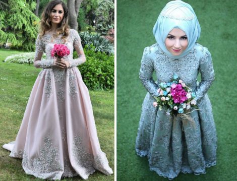 2016 Yaz Tesettür Abiye Elbise Modelleri 