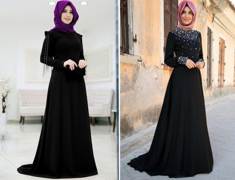 Siyah Abiye Elbise Modelleri