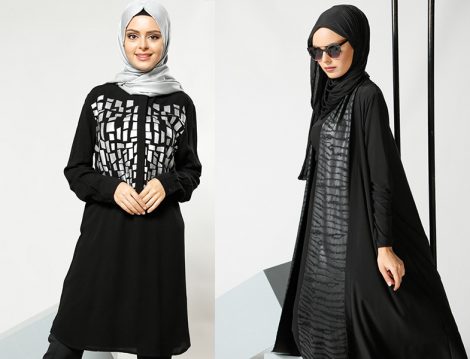 Refka Siyah Tunik ve Hırka Modelleri