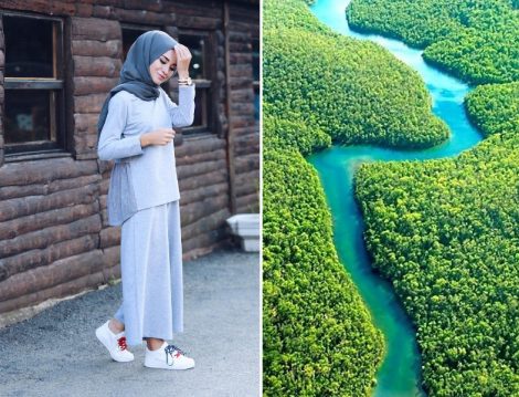 Yağmurlu Havalar için Tesettür Giyim Kombinleri