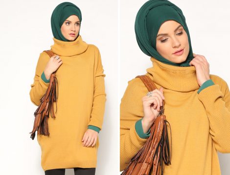 Tesettür Triko Tunik ve Hırka Modelleri