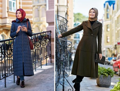 2017 Tesettür Palto ve Kaban Modelleri