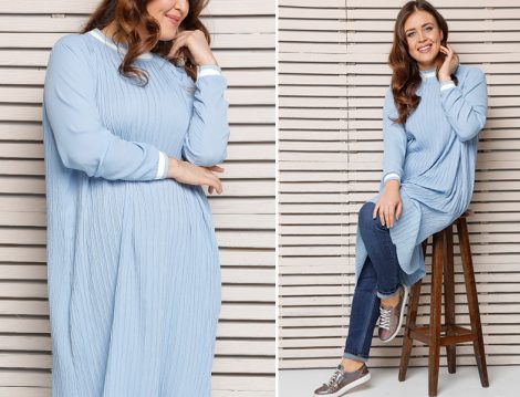 Büyük Bedende 2017'nin En Şık Tesettür 15 Tunik Modeli