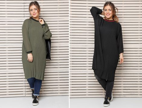 Büyük Bedende 2017'nin En Şık Tesettür 15 Tunik Modeli