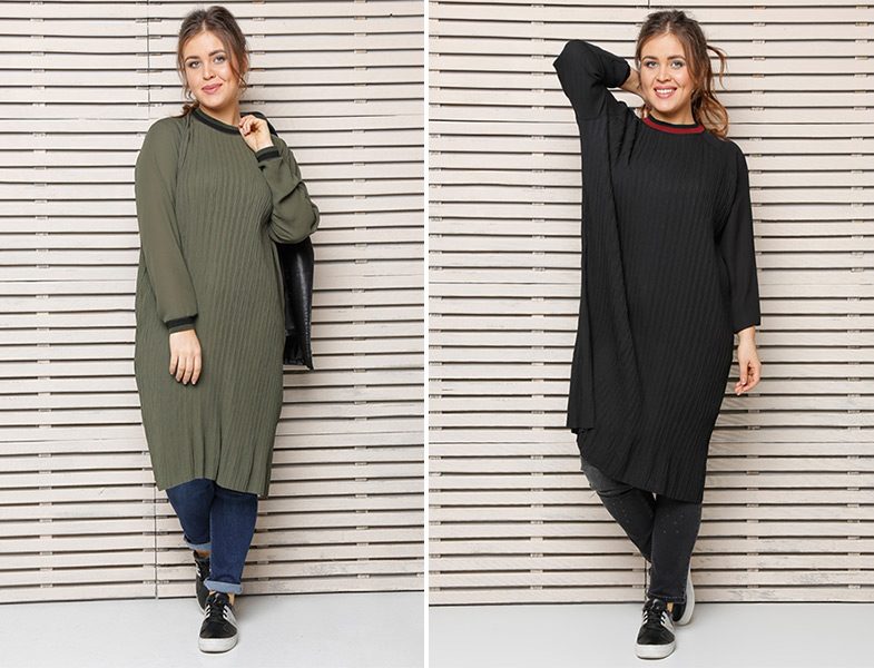 Büyük Bedende 2017'nin En Şık Tesettür 15 Tunik Modeli