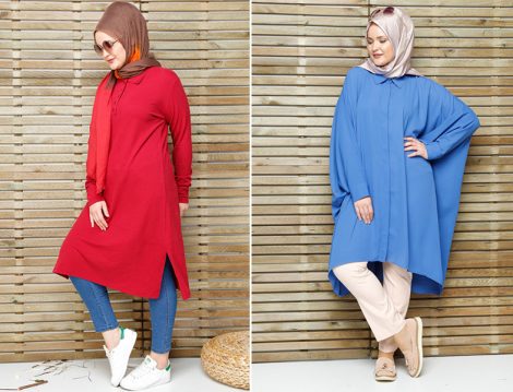 Büyük Bedende 2017'nin En Şık Tesettür 15 Tunik Modeli