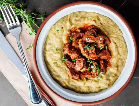 Patates Püresi Eşliğinde Et Sote