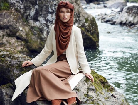 Tesettür Triko Uzun Etek Modeli