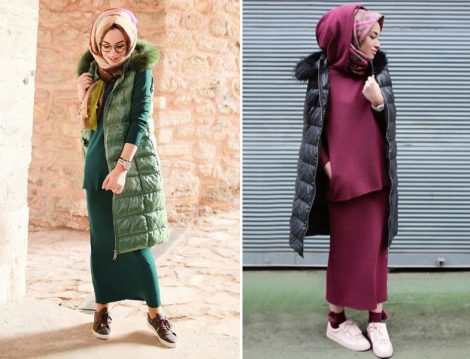 Tesettür Kalem Uzun Etek Modeli