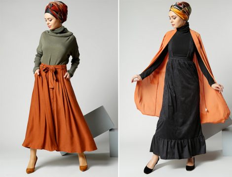 Sezonun En Şık Uzun Tesettür Etek Modelleri