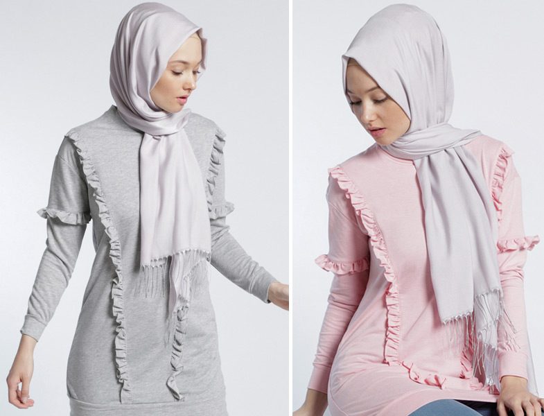 Fırfır Detaylı Tunik ve Elbise Modelleri