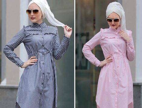Fırfır Detaylı Tunik ve Elbise Modelleri